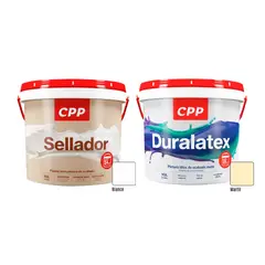 undefined - Pintura Duralatex Marfil 1GL + Sellador Cpp para Muros Blanco 1 GL