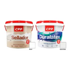undefined - Pintura Duralatex Mate Blanco Humo 1GL + Sellador Cpp para Muros Blanco 1 GL