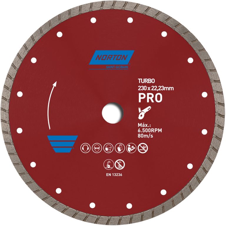 Disco de Corte Diamantado para cerámica Turbo 9" Norton
