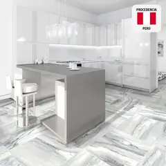 SAN LORENZO - Cerámica Blanco 61x61 Marmoladas Brillante 1.48 m2
