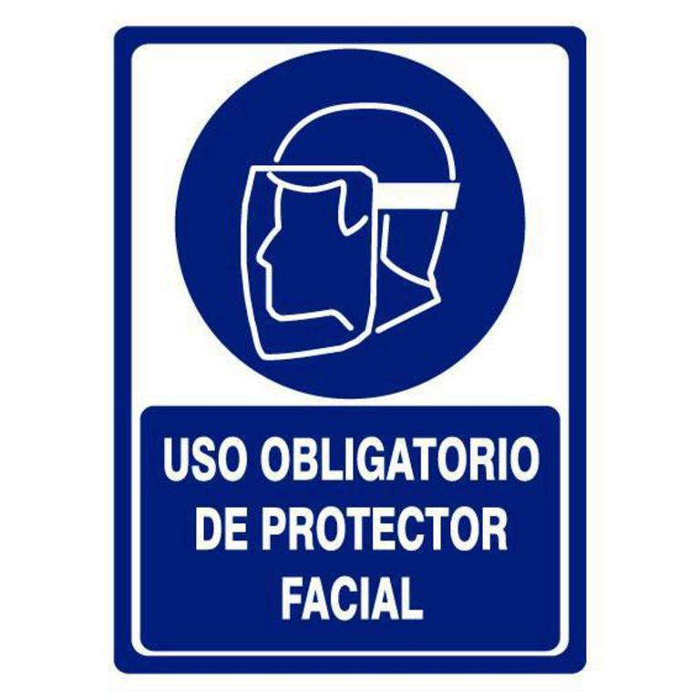 Señal de Usar Careta 15x20 cm.