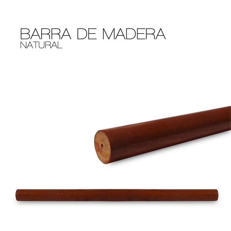 Barra de Madera Natural 2m