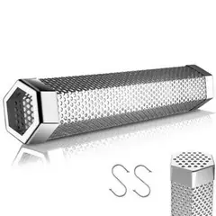 BBQ MASTER - Tubo Ahumador de Parrilla 30cm Acero