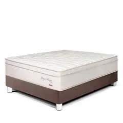 PARAISO - Cama Paraíso Royal Prince 1.5 Plazas Chocolate + Colchón + Almohada + Protector