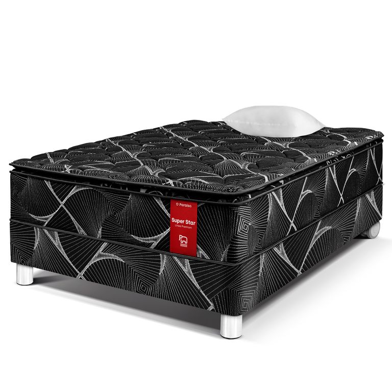 Cama Super Star 1.5 Plazas + Almohada + Protector