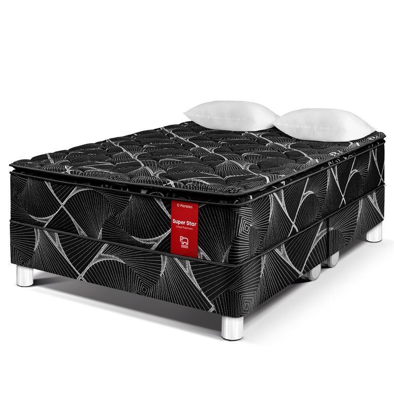 Cama Super Star King + 2 Almohadas + Protector