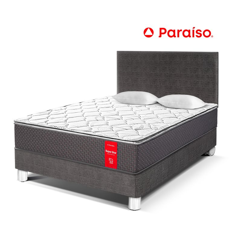 Dormitorio Super Star 2 Plazas + 2 Almohadas + Protector