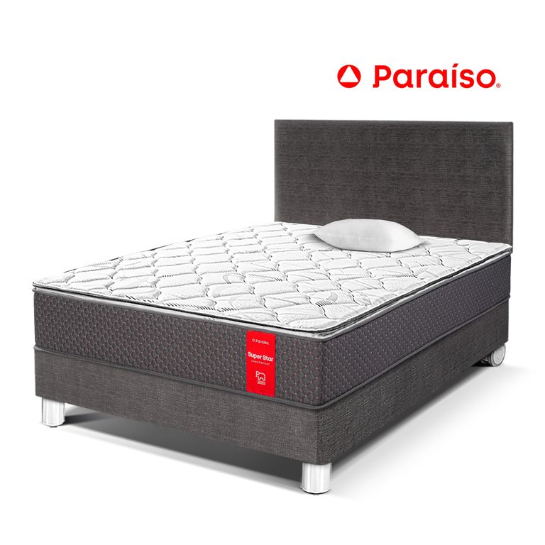 Dormitorio Super Star 1.5 Plazas + Almohada + Protector