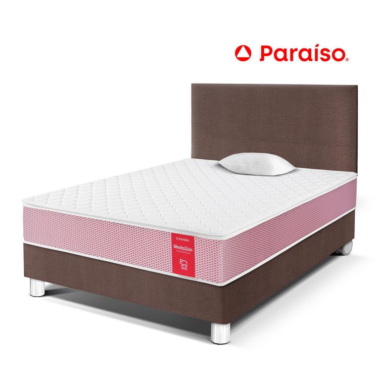 Dormitorio Medallón Ergo 1.5 Plazas + Almohada + Protector
