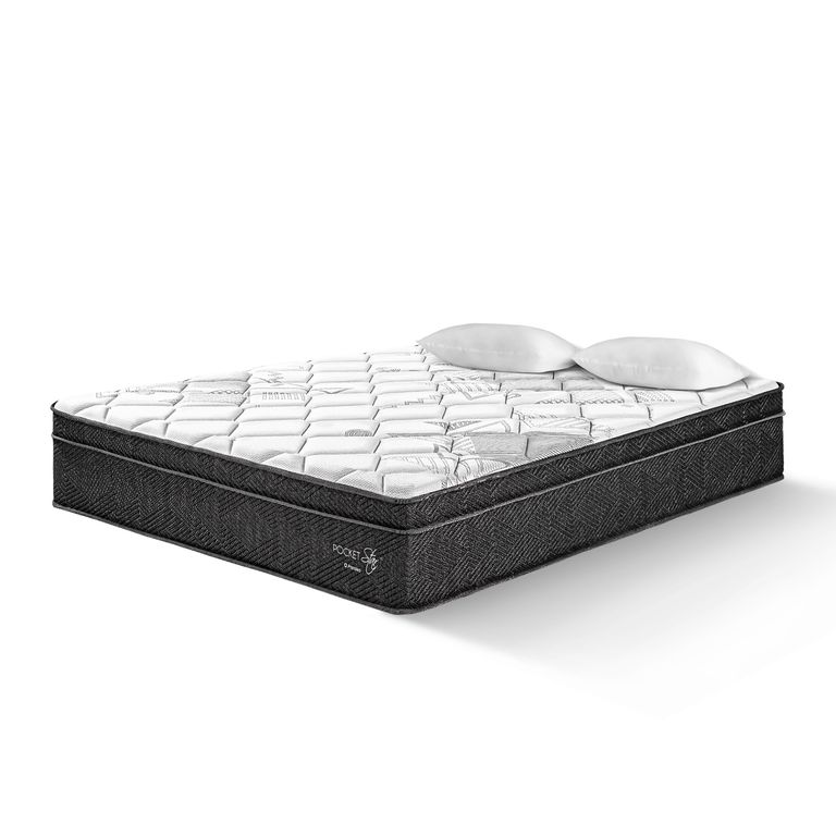 Colchón Paraíso Pocket Star Queen + 2 Almohadas + Protector