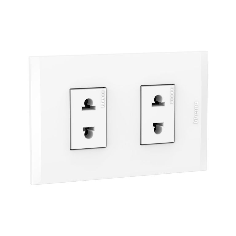 Tomacorriente Doble Modus 4 Blanco