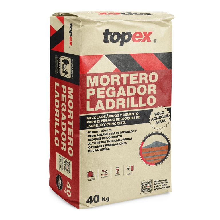 Mortero Pegador Ladrillo Topex 40kg