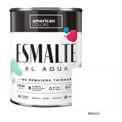AMERICAN COLORS - Esmalte al agua Blanco 1/4GL