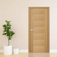 ARES - Puerta Interior HDF Market Beige Oscuro Relleno Sauerland Tubular