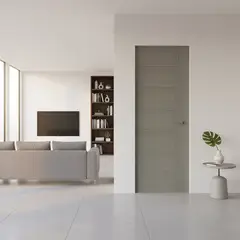 ARES - Puerta Interior HDF Euro Gris Relleno Sauerland Tubular