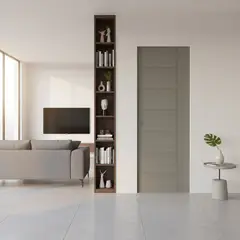 ARES - Puerta Interior HDF Euro Gris Relleno Sauerland Tubular