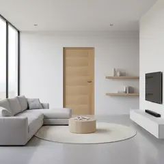 ARES - Puerta Interior HDF Euro Beige Oscuro Relleno Sauerland Tubular