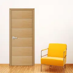 ARES - Puerta Interior HDF Sevilla Beige Oscuro Relleno Cuadrícula