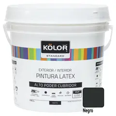 KOLOR - Pintura Latex Standar Negro 1GL