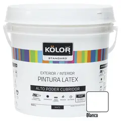 KOLOR - Pintura Latex Standar Blanco 4GL