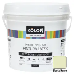 KOLOR - Pintura Latex Standar Blanco Humo 1GL