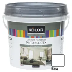 KOLOR - Pintura Premium Satinado Blanco 4GL