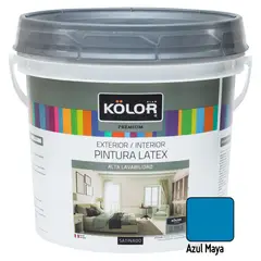KOLOR - Pintura Premium Satinado Azul Maya 1GL