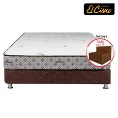 EL CISNE - Cama Americana Easy 2 Plazas + Colchón + Sofá Cama