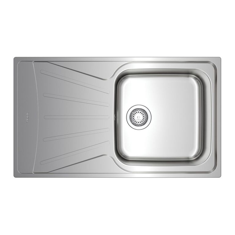 Lavadero de Cocina Acero Inoxidable Teka 1 Poza Starbright 86x50cm