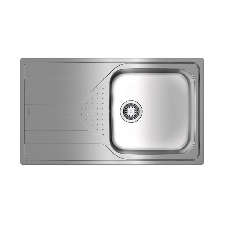 Lavadero de Cocina Acero Inoxidable Teka 1 Poza con Escurridero Universe 86x50cm