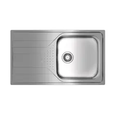 TEKA - Lavadero de Cocina Acero Inoxidable 1 Poza con Escurridero Universe 86x50cm