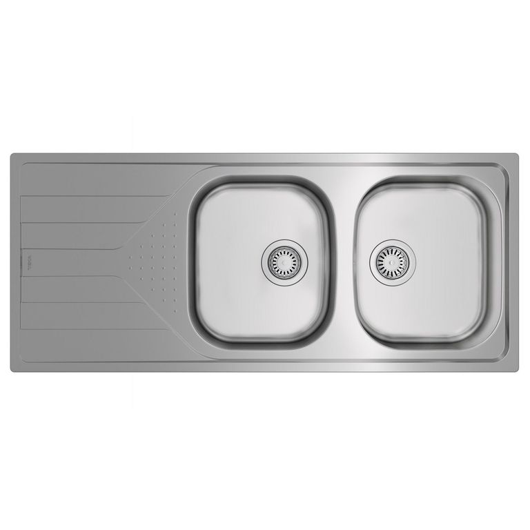 Lavadero de Cocina Acero Inoxidable Teka 2 Pozas con Escurridero Universe 116x50cm