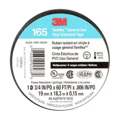3M - Cinta aislante Temflex165 19mm 18 Metros Negro