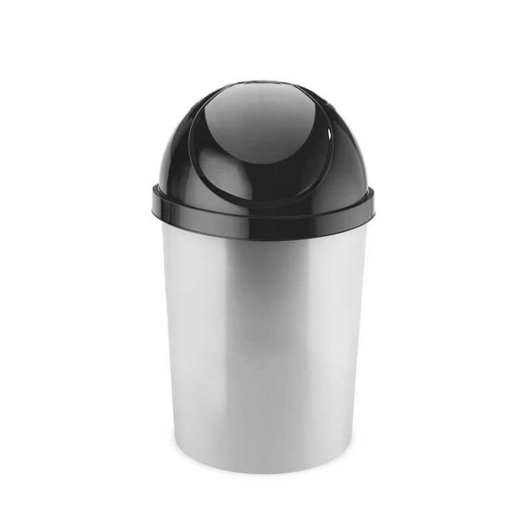 Papelera Metalizada con Tapa Vaivén 8.49L