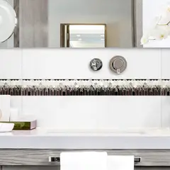 KANTU - Lístelo Niebla Blanco / Negro 44x5.1cm