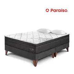 PARAISO - Cama Europea Pocket Star King + 2 Almohadas + Protector