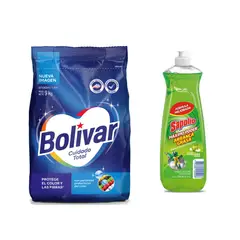 undefined - Lavavajillas Sapolio 1.25 Litros + Detergente En Polvo Cuidado Total 9Kg Bolivar