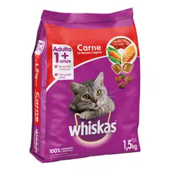 WHISKAS - Adultos Alimento para Gatos 1.5 kg Sabor Carne