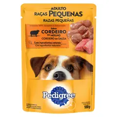 PEDIGREE - Adultos Razas Pequeñas Alimento Perros 100g Cordero