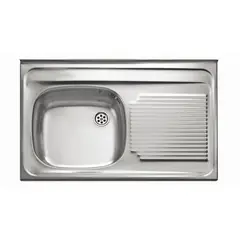 TEKA - Lavadero de Cocina Acero Inoxidable 1 Poza con Escurridero 50x80cm