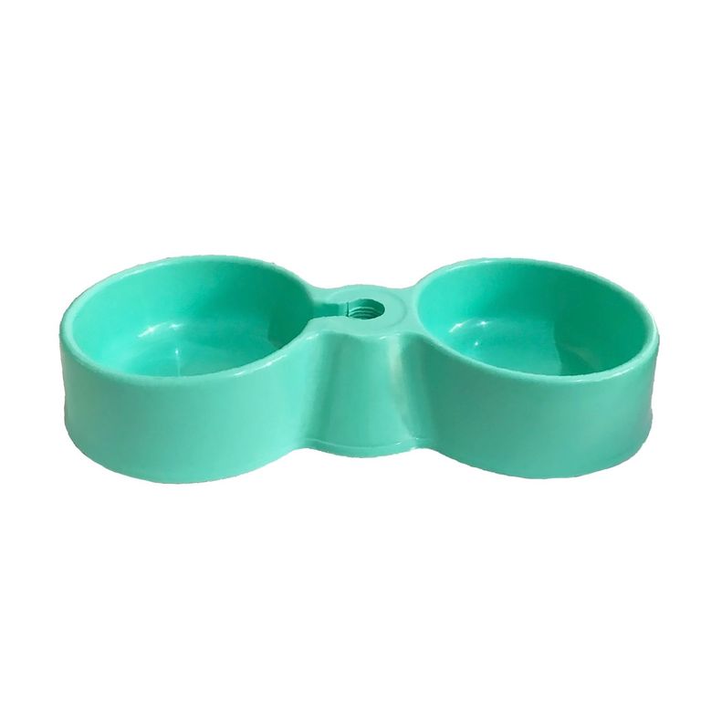 Plato Autorellenable Grande para Perros Turquesa 16x7x38cm