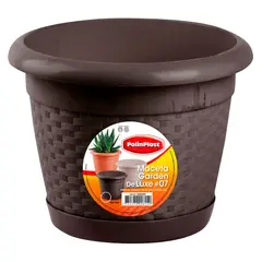 POLINPLAST - Maceta Garden Deluxe con Base #7 35.5x28x