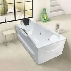 CUBA&SPA - Tina Hidromasaje Rectangular Athenea 169x85cm Blanca