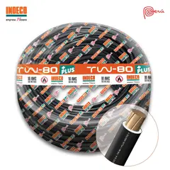 INDECO - Cable TW-80 Plus 450/750V 8 AWG Negro 100 Metros