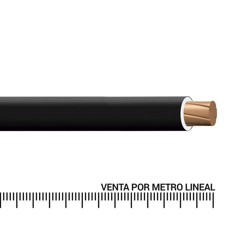 Cable TW-80 Plus 10 AWG Indeco 450/750V Negro por Metro Lineal