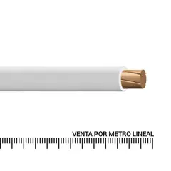 INDECO - Cable TW-80 Plus 14 AWG 450/750V Blanco por Metro Lineal