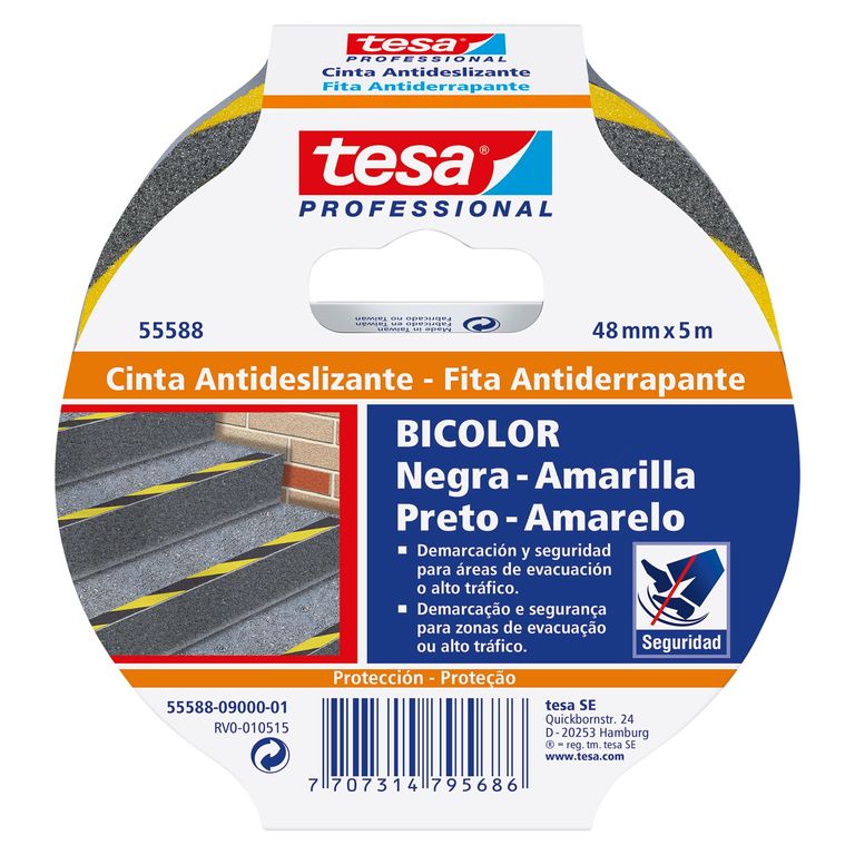 Cinta Antideslizante Bicolor TESA 48 mm. x 5 m.