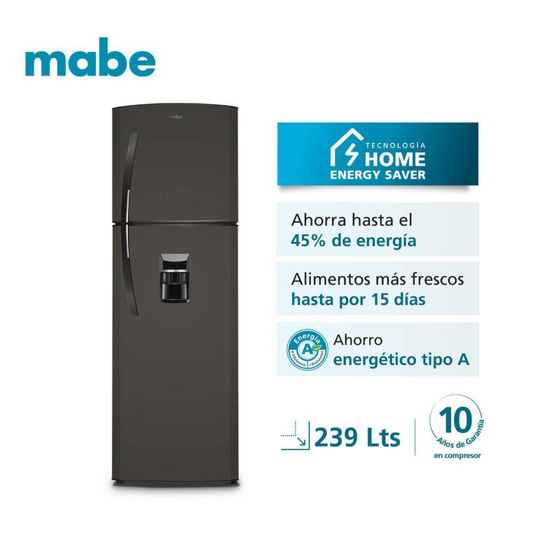 Refrigeradora Mabe 239L Top Freezer 2 Puertas RMA255FYPG