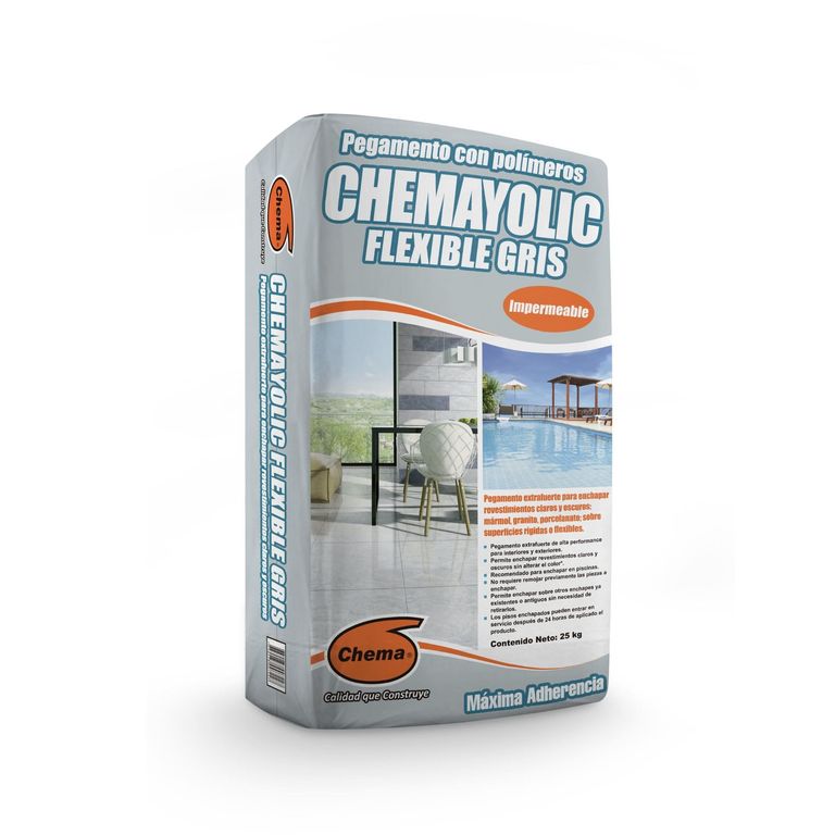 Pegamento para Cerámicas Chema Gris Flexible 25kg