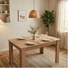 TUHOME - Mesa de Comedor Melamina Portofino 120 Rovere